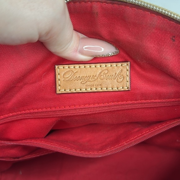 Dooney Bourke Handbag Charlie Satchel Canvas Crossbody Signature Logo Fabric - Picture 8 of 10